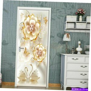 壁紙3Dエンボス加工された花の壁画宝石寝室のドアセルフ接着剤防水Wallpaper 3D Embossed Flower Mural Jewelry Bedroom Door Self Adhesi