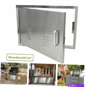 バーベキューアクセスドア20 x 14垂直シングルバーベキュードアステンレススチールアウトドアグリルBBQ Access Door 20x 14 Vertical