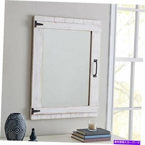 Firstime＆Co。Cottage Door Wall Mirror、32 H x 24 W、素朴な白FirsTime & Co. Cottage Door Wall Mirror, 32H x 24W, Rustic White