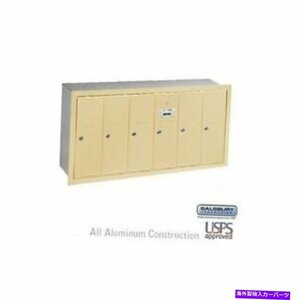 垂直メールボックス-6ドア - 砂岩 - 埋め込みマウント-USPSアクセスメールボックスVertical Mailbox - 6 Doors - Sandstone - Recessed Mo