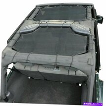 サンシェードメッシュシェードトップカバージープラングラーJK 2007-2017 4DOORブラックSunshade Mesh Shade Top Cover Anti-UV for Jeep_画像3