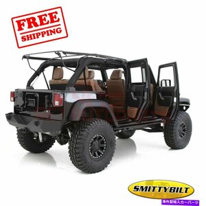 Smittybilt OEMシリーズソフトトップテールゲートバーがジープのハードウェアを含む07-16Smittybilt OEM Series Soft Top Tailgate Bar In