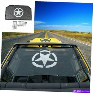 サンシェードトップカバーUV保護スタールーフメッシュフィット97+ジープラングラーTJ 2DR MSun Shade Top Cover UV Protection Star Roof