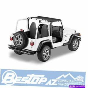 '97 -'02ジープラングラーTJブラックデニム52525-15のBestopヘッダービキニBestop Header Bikini For '97-'02 Jeep Wrangler TJ Black Den