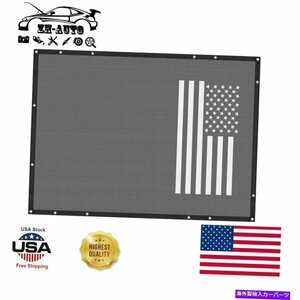 USA Flagは、ジープラングラー4ドアJl 18-21ソフトトップに紫外線保護を提供しますUSA Flag Provides UV Sun Protection for Jeep Wrangle