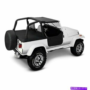 Jeep CJ7 80-87 BestopビキニストラップレスタルガスタイルブラッククラッシュソフトトップFor Jeep CJ7 80-87 Bestop Bikini Strapless T