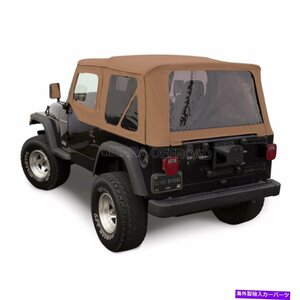 ジープラングラーTJソフトトップ、97-02、アッパードア、色付き窓、サドルセイルクロスJeep Wrangler TJ Soft Top, 97-02, Upper Doors, T