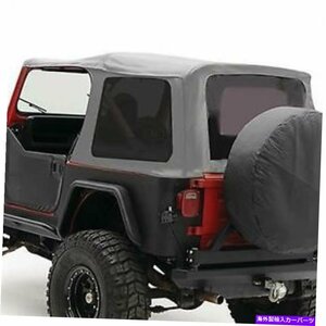 ジープラングラーYJの灰色のソフトトップ88-95交換用の着色9870211 smittybiltGray Soft Top for Jeep Wrangler YJ 88-95 Replacement Tin