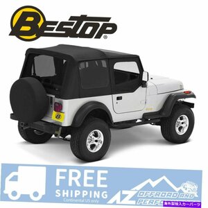 Bestopは、88-95 Jeep Wrangler YJのためにトップクリアハーフドアスキンブラックデニムを交換しますBestop Replace A Top Clear Half Doo