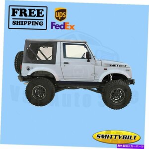 スズキ・サイドキック/ジオトラッカーのソフトトップブラックスミティビルト1986-1994Soft Top Black Smittybilt for Suzuki Sidekick/Geo