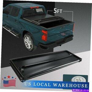 5ftトラックベッド2020-2021のソフトトップトライフォールドトンノーカバージープグラディエーターJT5FT Truck Bed Soft Top Tri-Fold Ton