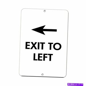 垂直金属標識複数のサイズが左ドアのビジネスの方向性を終了しますVertical Metal Sign Multiple Sizes Exit to Left Door Business Direc