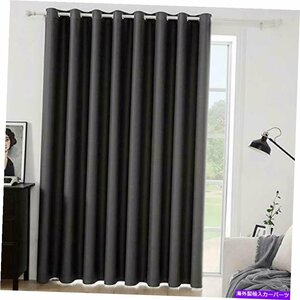 リビングルームのスライディングガラスドアのためのMiuleeグレーブラックアウトカーテン垂直ブリン...MIULEE Grey Blackout Curtain for L