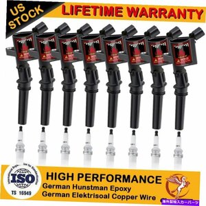 8個のイグニッションコイルDG508 +フォードリンカーン4.6L 5.4L 6.8Lエンジン用のスパークプラグのセットSet of 8 Ignition Coil DG508 +