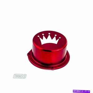 ターボXS真空ポンプカバーレッド6061ビレットアルミニウム15-21スバルWRXTurbo XS Vacuum Pump Cover Red 6061 Billet Aluminum For 15-21