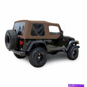 ジープラングラーTJソフトトップ、03-06、アッパードア、色付き窓、サドルセイルクロスJeep Wrangler TJ Soft Top, 03-06, Upper Doors, T