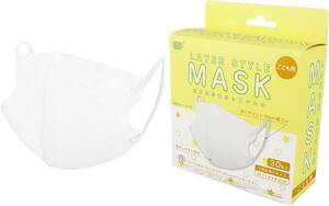 [MASK LABO] 【こども用】レイヤースタイルマスク30枚入 3D形状 小学生向け 不織布3層 JIS規格 全国マスク工業会