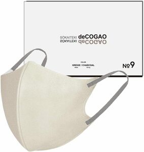 [爽快適] deCOGAO No.8 マスク 卵型 ベース 18枚 不織布マスク 3D立体 3層 立体マスク チークマスク バイカ