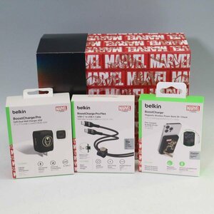  unused goods!BELKIN Disney ..100 year limitation MARVELma- bell model mobile accessory gift box mobile battery etc. *836f08