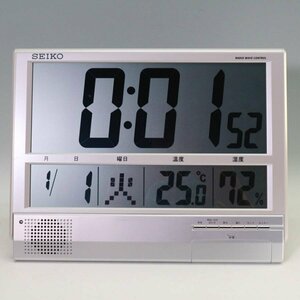 SEIKO Seiko calendar / humidity / thermometer attaching digital electro-magnetic wave clock SQ419S put /.. combined use large living office *837f04