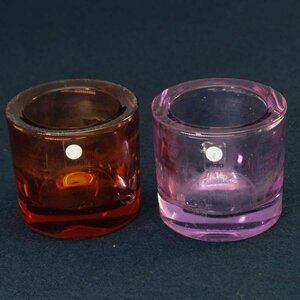 iittala iittala ×marimekko Marimekko kivikibi candle holder 2 piece set ( pink / orange ) Northern Europe miscellaneous goods glass *838f25