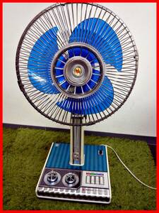 * old electric fan *National F-30M1E* National / three sheets wings / Showa Retro antique * Junk 