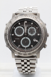 【CITIZEN】EXCEED QUARTZ CHRONOGRAPH 3510 TTANIUM 中古品時計 分解掃除必要 部品取りに 24.5.5　