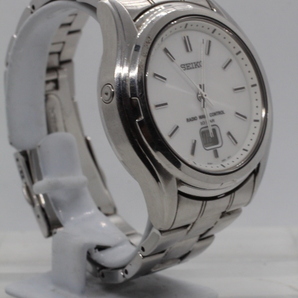 【SEIKO】RADIO CONTROL P114 10BAR STAINLESS STEEL MOVEMENT GERMANY 40KHz 中古品時計 電池交換済み 24.5.9の画像4