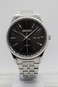 【SEIKO】SOLAR V158-0AV0 10BAR STAINLESS STEEL MADE IN JAPAN 中古品時計 24.5.12　