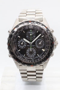 【SEIKO】フライトタイマー CHRONOGRAPH 7T34 JAPAN 10BAR STAINLESS STEEL 中古品ジャンク時計 分解掃除必要 24.5.12