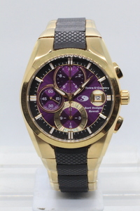 【TOWN&COUNTORY】Surf Designs CHRONOGRAPH TT0D 10BAR STAINLESS STEEL MOVEMENT JAPAN 中古品時計 電池交換済み 24.5.15