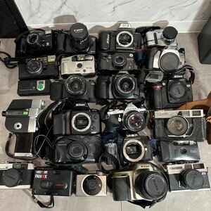 [ set sale ] [ junk ] camera 24 pcs Canon Pentax Nikon other.. electrification operation not yet verification dirt scratch equipped damage equipped 