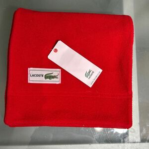 LACOSTE ラコステ マフラー ストール ショール レッド 赤 未使用