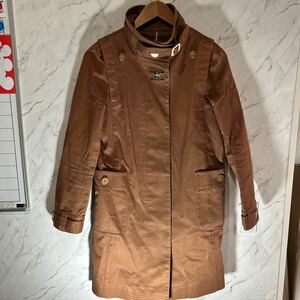 TOMMY HILFIGER トミーヒルフィガー ロングコート レディース ブラウン XSサイズ 中古現状品