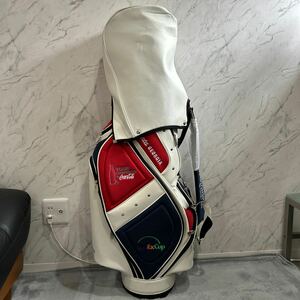 PGA TOUR CHAMPIONSHIP by Coca-Cola ツアーチャンピオンシップ コカコーラ キャディバッグ ゴルフバッグ カバー付き 中古現状 240523k02