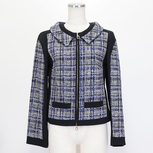 [ clearance SALE] as good as new Salvatore Ferragamo tweed no color jacket lady's 38 black white purple Salvatore Ferragamo