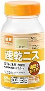 カンペハピオ ペンキ 塗料 油性 つやあり ラッカー系 ニス 高耐久 速乾性 光沢 速乾ニスA とうめい 100ML 日本製 00