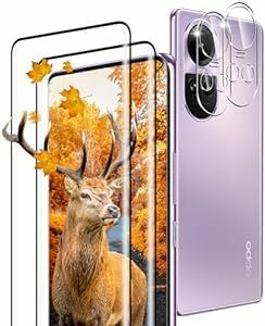 【2+2枚セット 指紋認証対応】 用 OPPO Reno10 Pro 5G ガラスフィルム 2枚 OPPO Reno 10 Pro