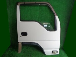 エルフ SKG- NHR85A 純正右ドアASSY ローキャブ用 白 ウインカー付タイプ ヒンジ付 運転席側 フロントドア パネル