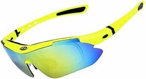 [Dommot] 偏光サングラス スポーツサングラスセット 専用交換レンズ5枚 サングラス UV400紫外線カット落下防止 抗衝撃