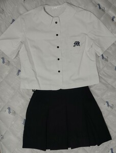  cosplay uniform top and bottom set black pleated skirt approximately W64cm~67cm skirt height approximately 34cm miniskirt outer garment display less m size degree sailor suit 