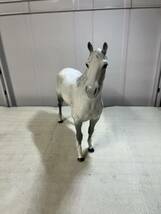 BESWICK ベスウィック 白馬 WHITE HORSE ホワイトホース 英国製 イングランド 馬 ホース 競走馬 置物 インテリア フィギュリン 陶器 現状品_画像4