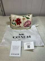 【中古品】COACH コーチ スウィンガー 20 ショルダーバッグ キルティング 花柄 純正バック収納袋 付き_画像1