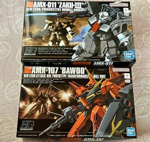 【未組立品】HGUC 1/144 AMX-107 バウ & HGUC 1/144 ザクIII 量産型 セット