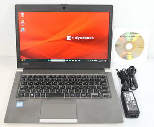 ☆ 東芝 dynabook R63/H Core i5-8250U 1.6(3.4)GHz 8CPU/SSD 256GB/FHD 1920x1080/無線/Bt/カメラ/Office 2021/最新W11&リカバリ付 ☆0520