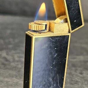 【1円～】must de Cartier マスト ドゥ カルティエ ガスライター ペンタゴン 五角 ショート ブラックラッカー ゴールド喫煙具 の画像1