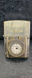 【1円～】Zippo ZIPPO ジッポー 時計付 タイムライト TIME Lite US TRADITIONAL 1995年製 I XI オイルライター 喫煙具 時計不動