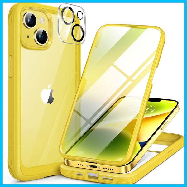 【人気商品】全身バンパー保護ケース 用 9H 強化ガラス iphone14 6.1インチ スマホケース フルカバー 360° iP