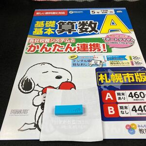 いー054 基礎基本 算数A ５年 1学期 前期 教育同人社 スヌーピー 問題集 プリント ドリル 小学生 テキスト テスト用紙 文章問題 計算※7