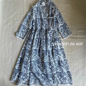 maison de soil ペイズリーカシュクールワンピース